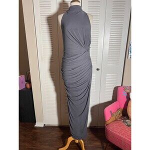 ASOS Design Evening Gown Size 12 Modern Grey Soft Feminine Backless Dress